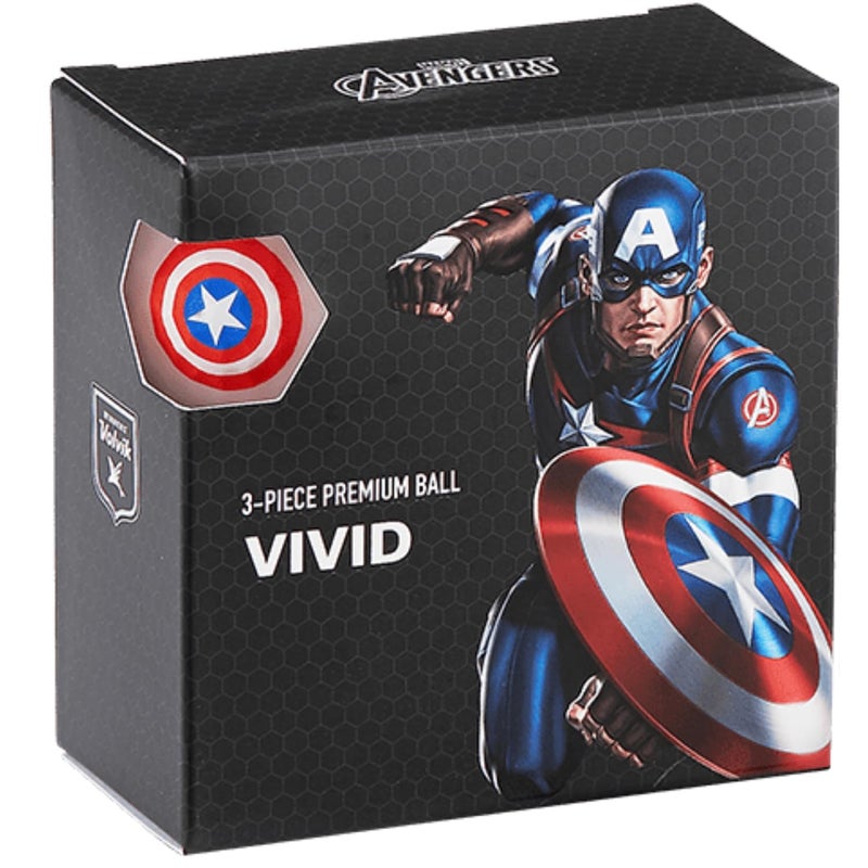 Volvik Marvel Golf Balls 4pk-Captain America - Image 1